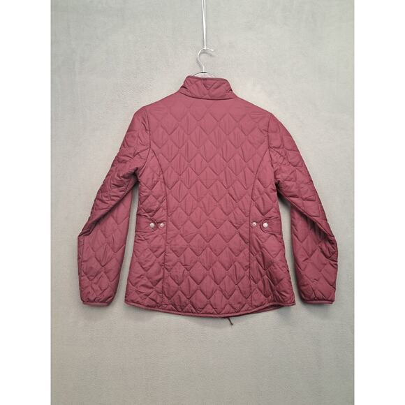 Eddie Bauer Women Medium Maroon Red Quilted Full Zip Fall Winter Jacket - Picture 7 of 7